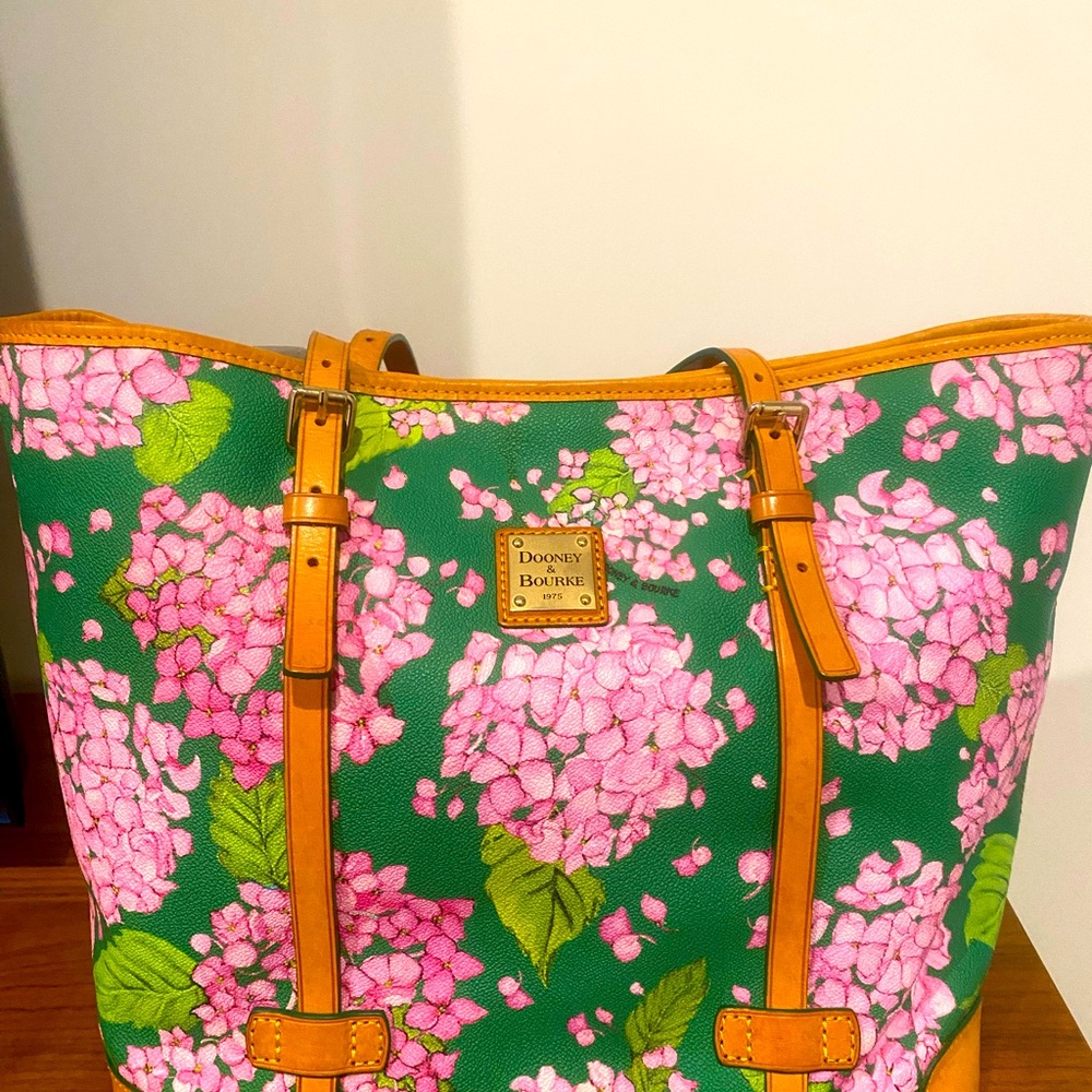 Dooney & Bourne leather floral tote bag